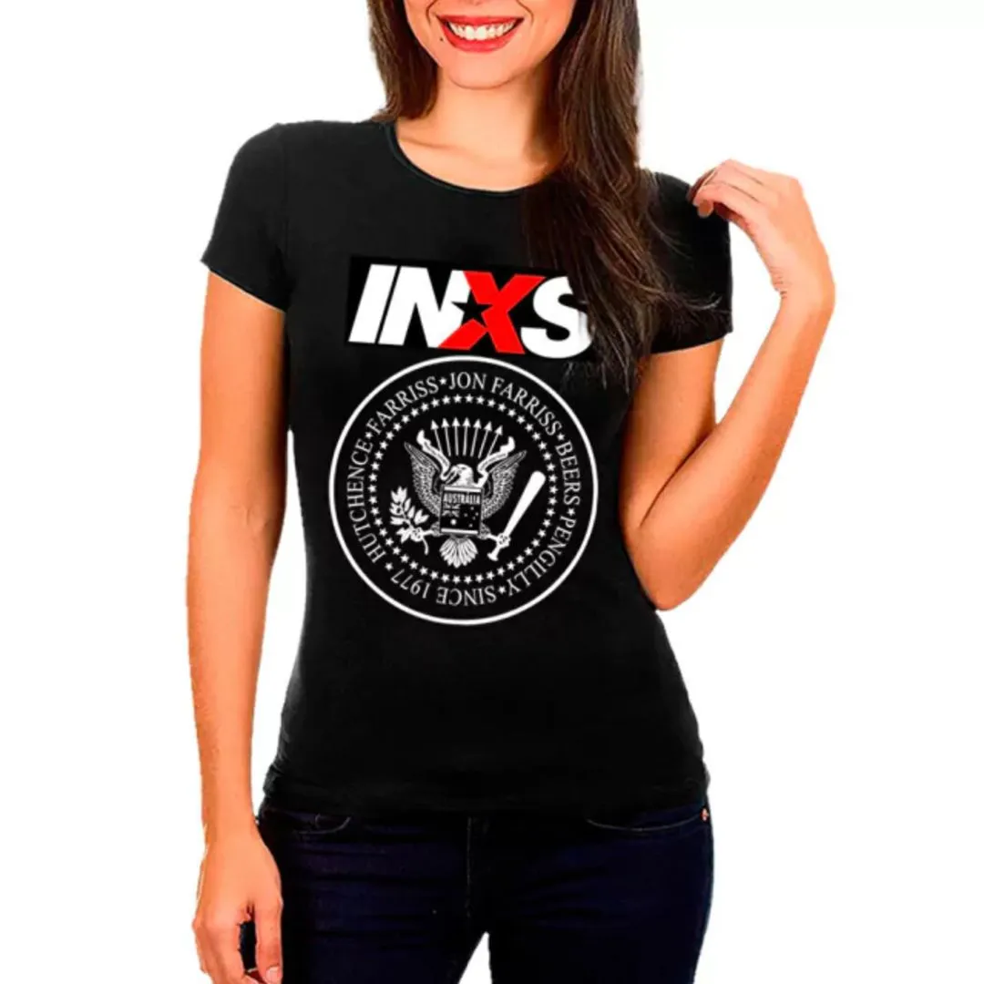Camiseta Inxs banda rock clássico anos 80, estampa exclusiva tamanhos unisex - foto 2
