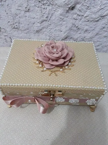 Caixa forrada com toalha decorada - foto 4