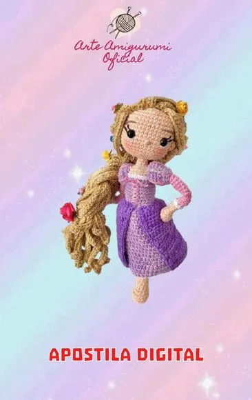 Receita Rapunzel - Amigurumi - artesanato feito à mão por Arte Amigurumi Oficial