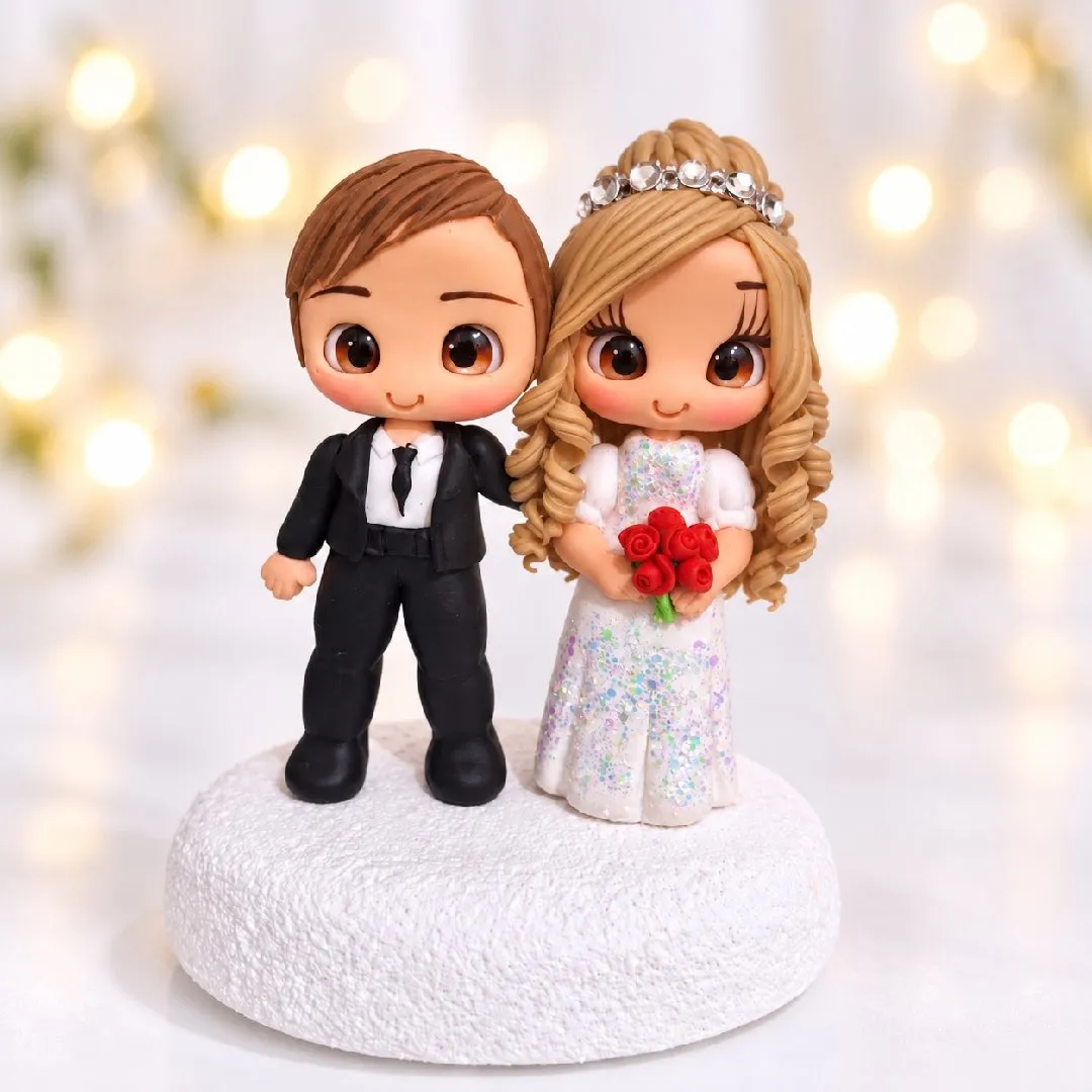 Mini casal de noivinhos