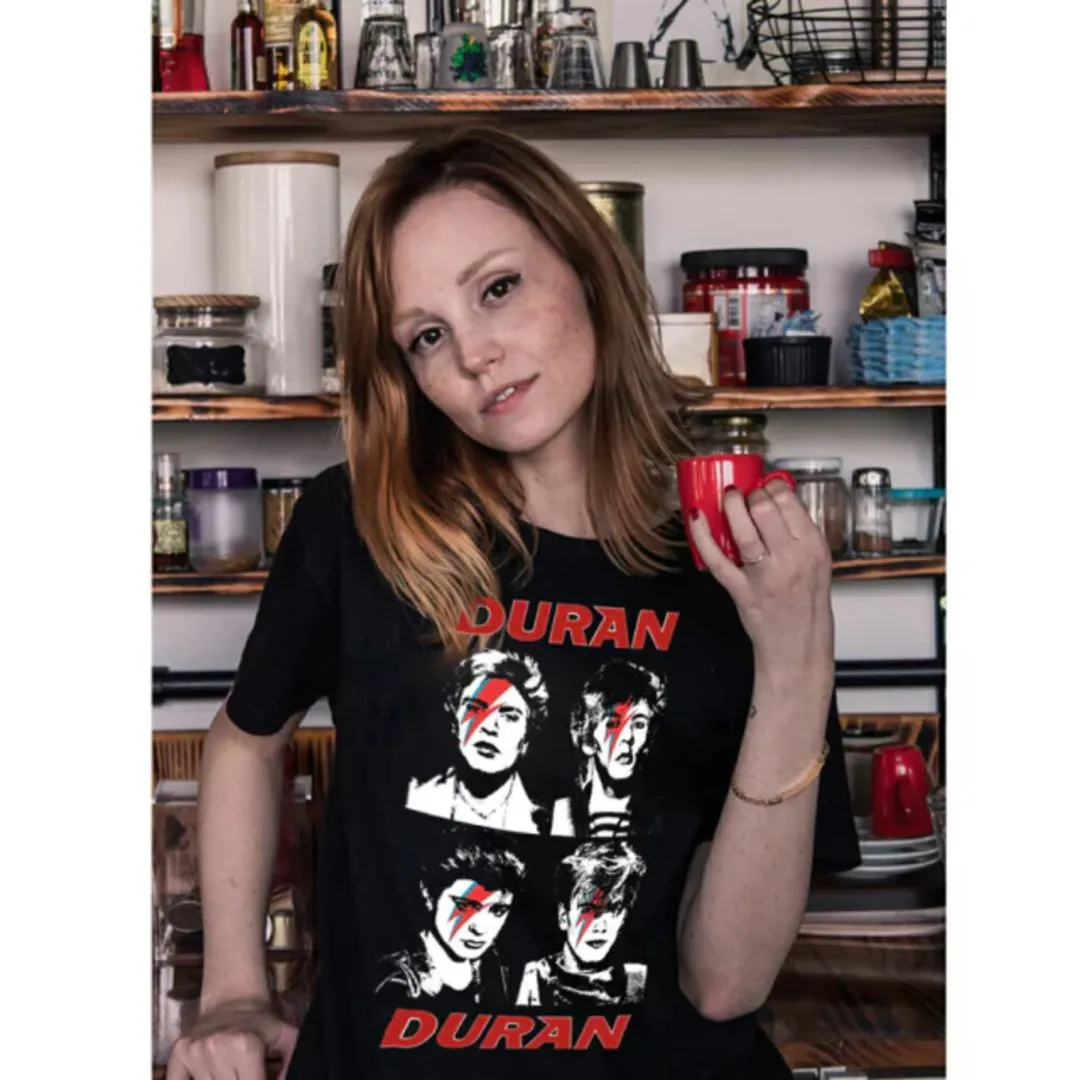 Camiseta camisa banda Duran Duran Bowie, rock new wave anos 80, estampa exclusiva tamanhos unisex - foto 3