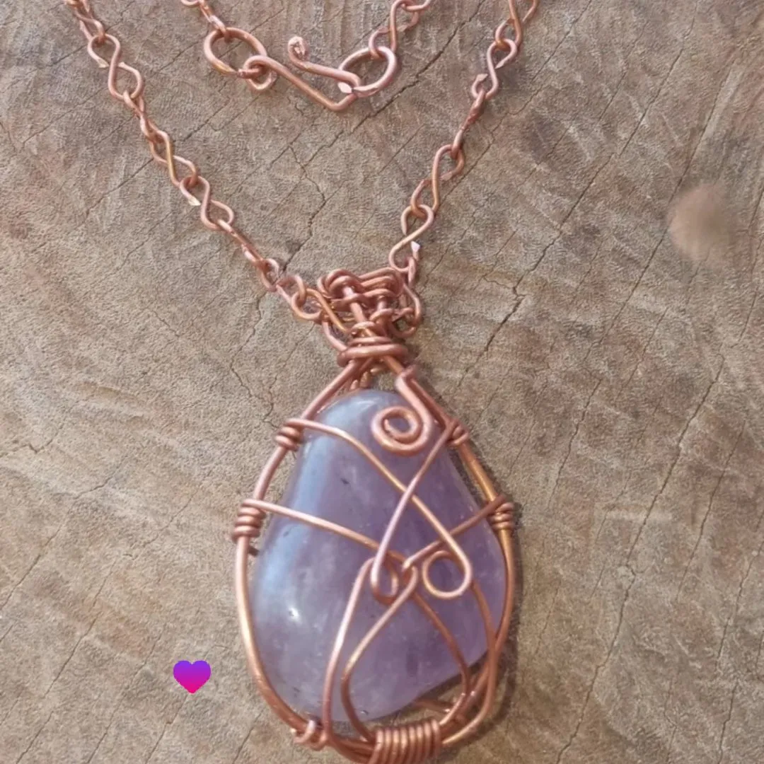 Colar Ametista - artesanato feito à mão por Luna Dreads e Artes 🌜