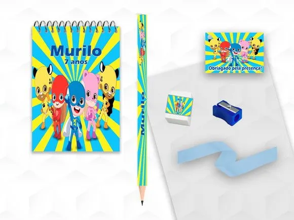 Bloquinho+ Borracha e Apontador Luccas Neto Personalizada - artesanato feito à mão por creativitybynina
