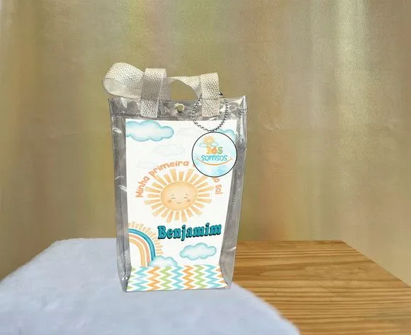 Sacola Transparente 365 Sorrisos Personalizado - artesanato de Artmanha Lembrancinhas