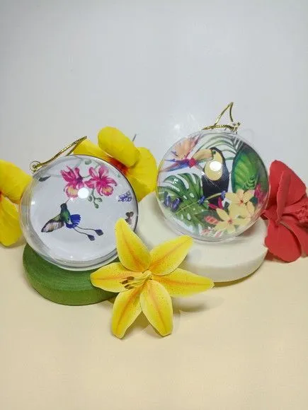 Bolas de Natal Mini Lírios P Lírios G