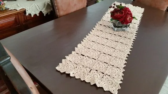 Caminho de Mesa em Crochê -1,25 cm x 30 cm - foto 5