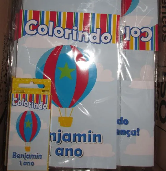 Kit colorir aviador balão