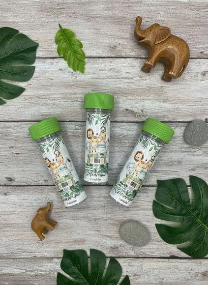 Bolha de Sabão - Safari Personalizado - artesanato feito à mão por Mi Papelaria Criativa
