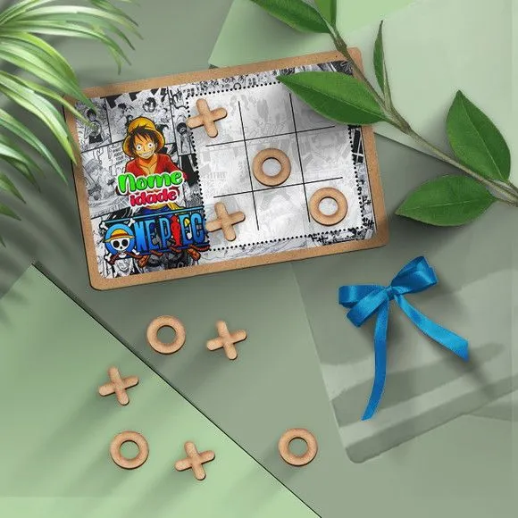 Jogo da Velha - One Piece Personalizado - artesanato feito à mão por Mi Papelaria Criativa