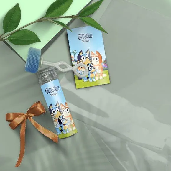 Bolha de Sabão - Bluey Personalizado - artesanato feito à mão por Mi Papelaria Criativa