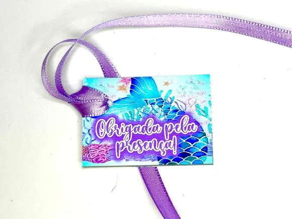 Tag Calda de Sereia Personalizada - feito à mão por Mi Papelaria Criativa