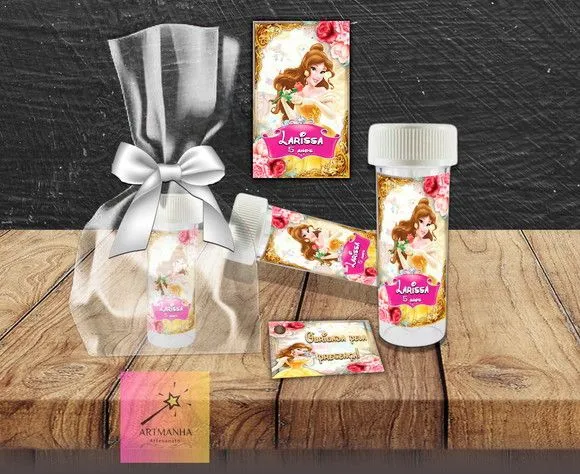 Bolha de Sabão Bela Personalizada - feito à mão por Artmanha Lembrancinhas