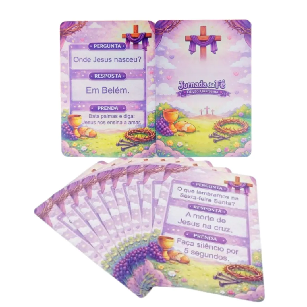 Jogo Educativo Cristão Infantil – Quaresma com 36 Cartas JD Arte - foto 2