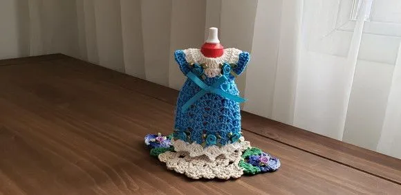 Capa para Adoçante - Vestidinho Acqua Azul - foto 2