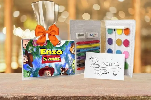 Estojo de Pintura Toy Story Personalizado - feito à mão por Artmanha Lembrancinhas