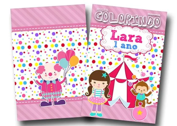 Revista colorir Circo Menina 14x10