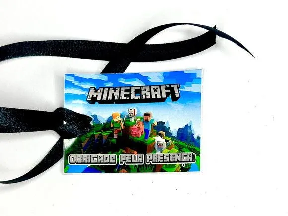 Tag Minecraft Personalizada - feito à mão por Mi Papelaria Criativa