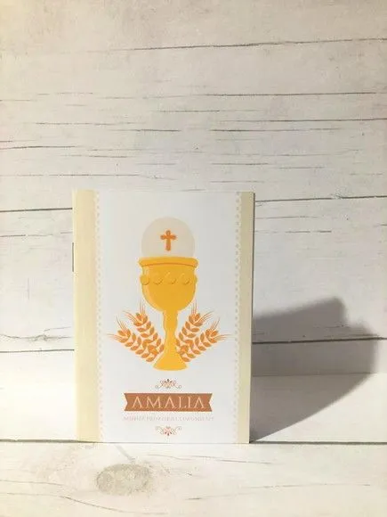 Mini livro de orações para comunhão 7x10