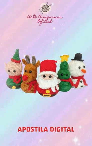 Receita Enfeites Fofinhos de Natal Amigurumi - artesanato feito à mão por Arte Amigurumi Oficial
