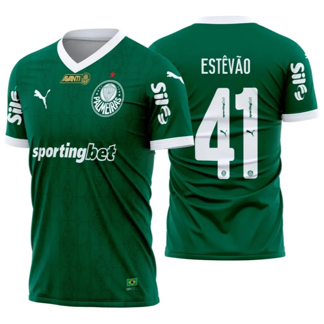 Camisa Palmeiras 2025 - 2026 com Seu Nome e Numero - artesanato feito à mão por JD PRINT 3D