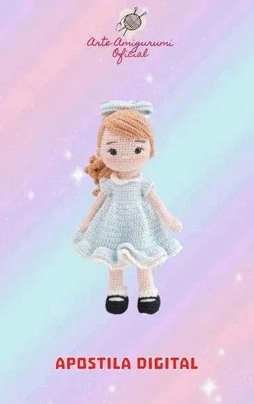 Receita Boneca Nina Amigurumi - artesanato feito à mão por Arte Amigurumi Oficial