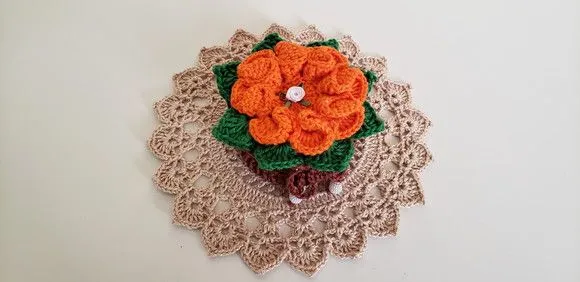 Sachê Porta Sabonete em Crochê Laranja - foto 4