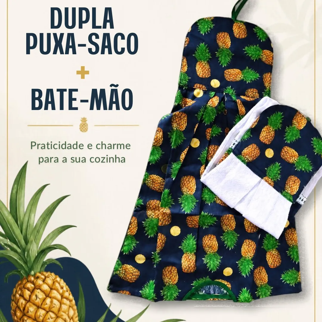 Kit 2 peças - Puxa saco e bate mão 3 - artesanato de Djulik