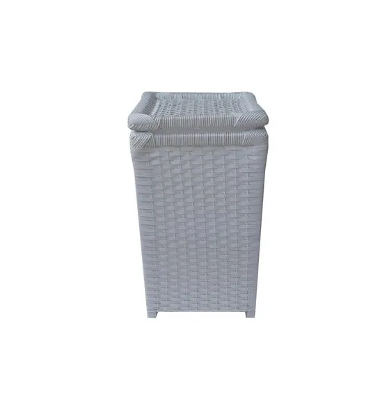 Cesto Roupa Sintético Branco 30x30x60
