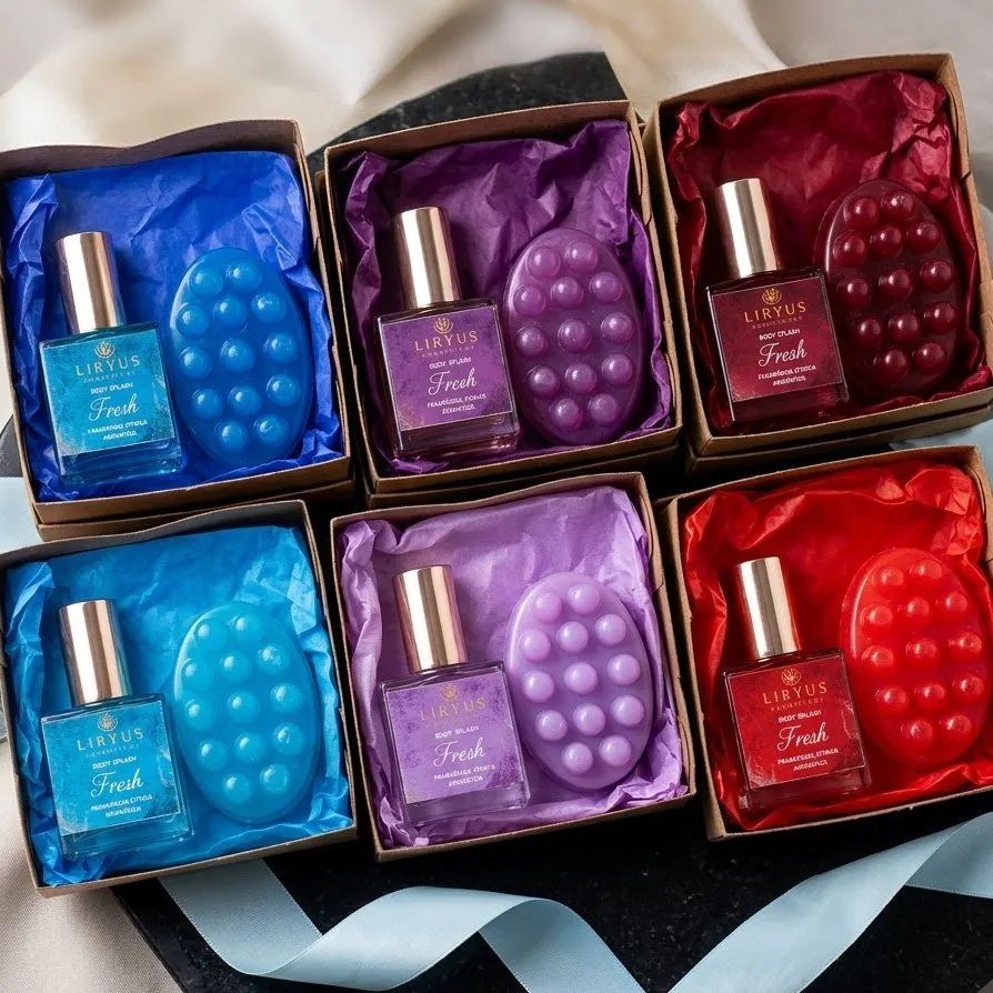 kit perfume 50 ml + sabonete massageador 130 g - foto 2