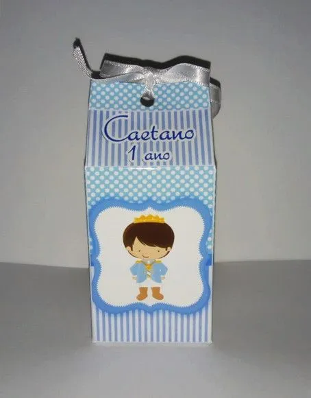 Caixa Milk Príncipe - artesanato de PAPCRIE