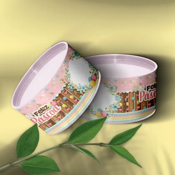 Tubo Lata - Jardim Encantado Páscoa Personalizada - feito à mão por Mi Papelaria Criativa
