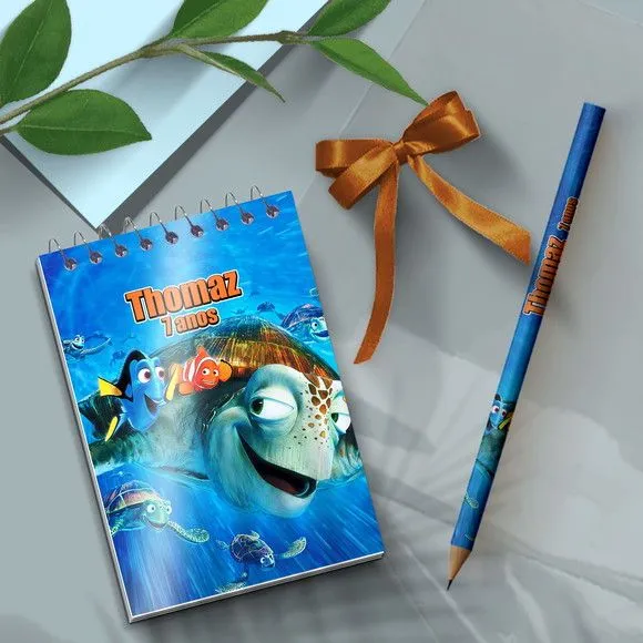 Bloquinho - Procurando Nemo Personalizado - artesanato feito à mão por Mi Papelaria Criativa