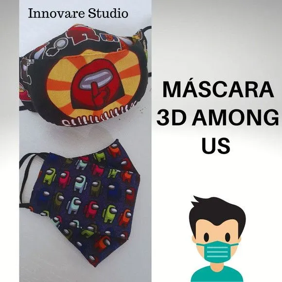 MÁSCARA DE PROTEÇÃO PERSONALIZADA - feito à mão por Innovare Studio
