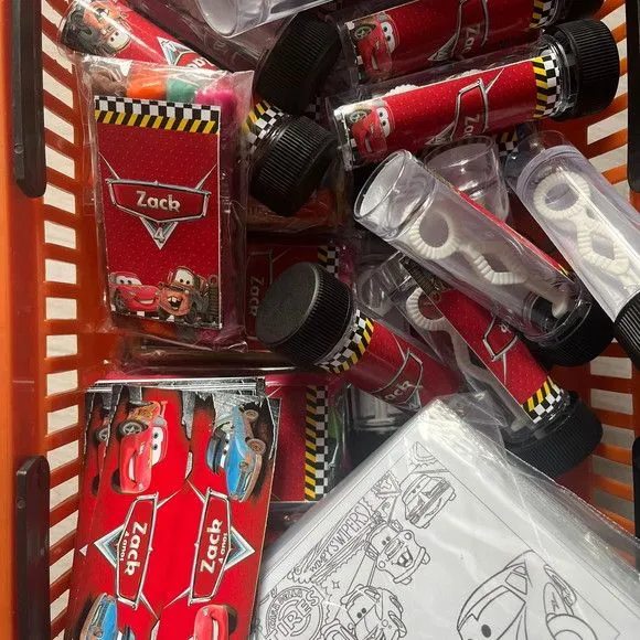 Kit Massinha + Giz + Bolha Carros Personalizado - feito à mão por Mi Papelaria Criativa