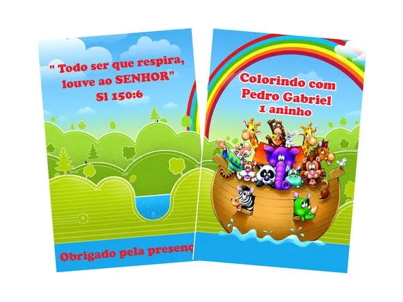 Revista para colorir arca de noé 14x10 - artesanato de PAPCRIE