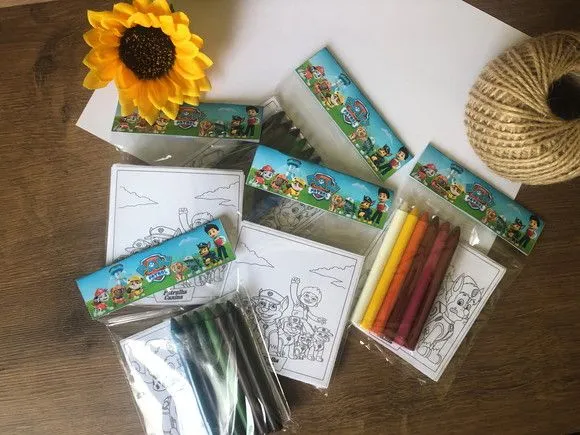 Kit Giz de Cera Patrulha Canina Personalizado - artesanato feito à mão por creativitybynina