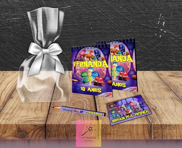 Bloquinho Divertidamente Personalizado - feito à mão por Artmanha Lembrancinhas