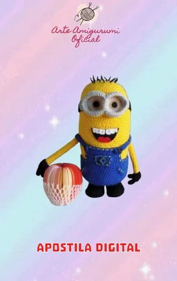 Receita Minion Amigurumi - feito à mão por Arte Amigurumi Oficial