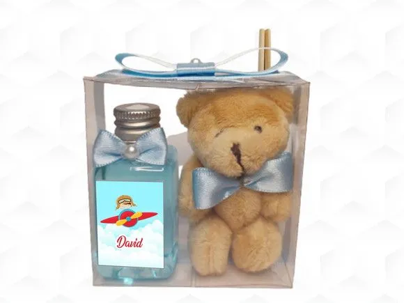 Aromatizador com Ursinho Aviador Personalizado - artesanato feito à mão por creativitybynina