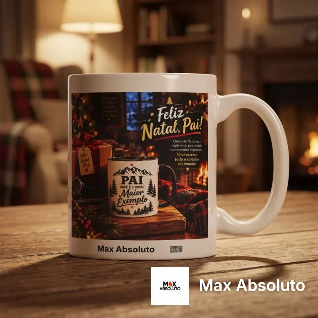 Caneca Feliz Natal Pai 325ml