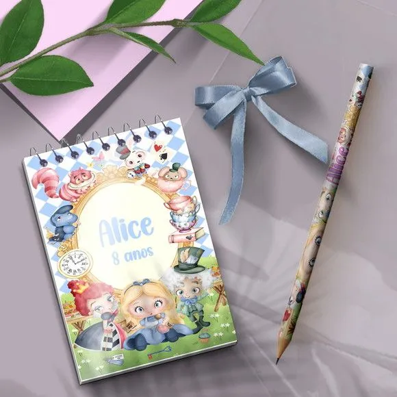 Bloquinho - Alice no Pais das Maravilhas Personalizado