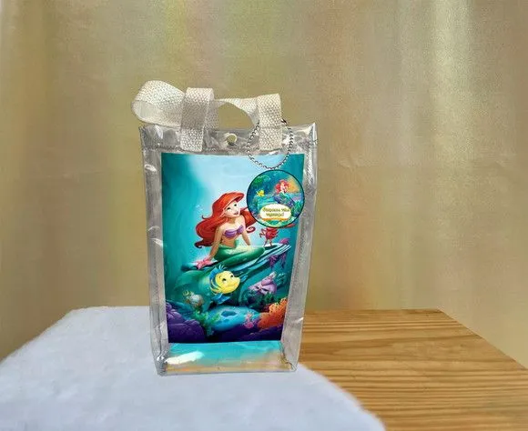 Sacola Transparente Pequena Sereia Personalizado - artesanato feito à mão por Artmanha Lembrancinhas