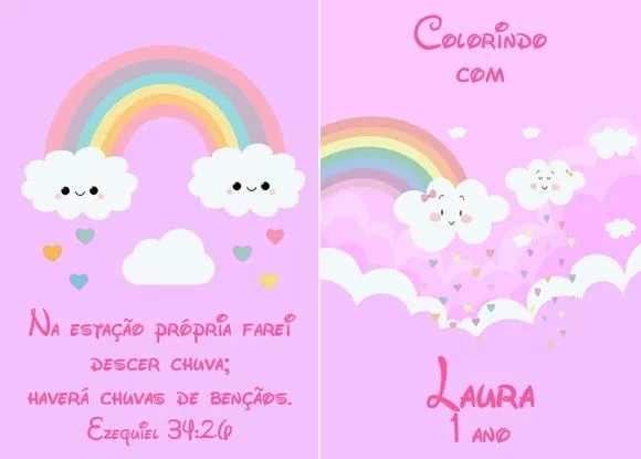 Revistas colorir chuva de amor 14x10