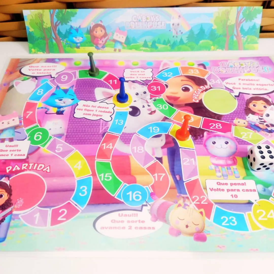 Jogo De Tabuleiro Infantil Plastificado Com Dado E 3 Peças Educativo JD Arte - foto 3