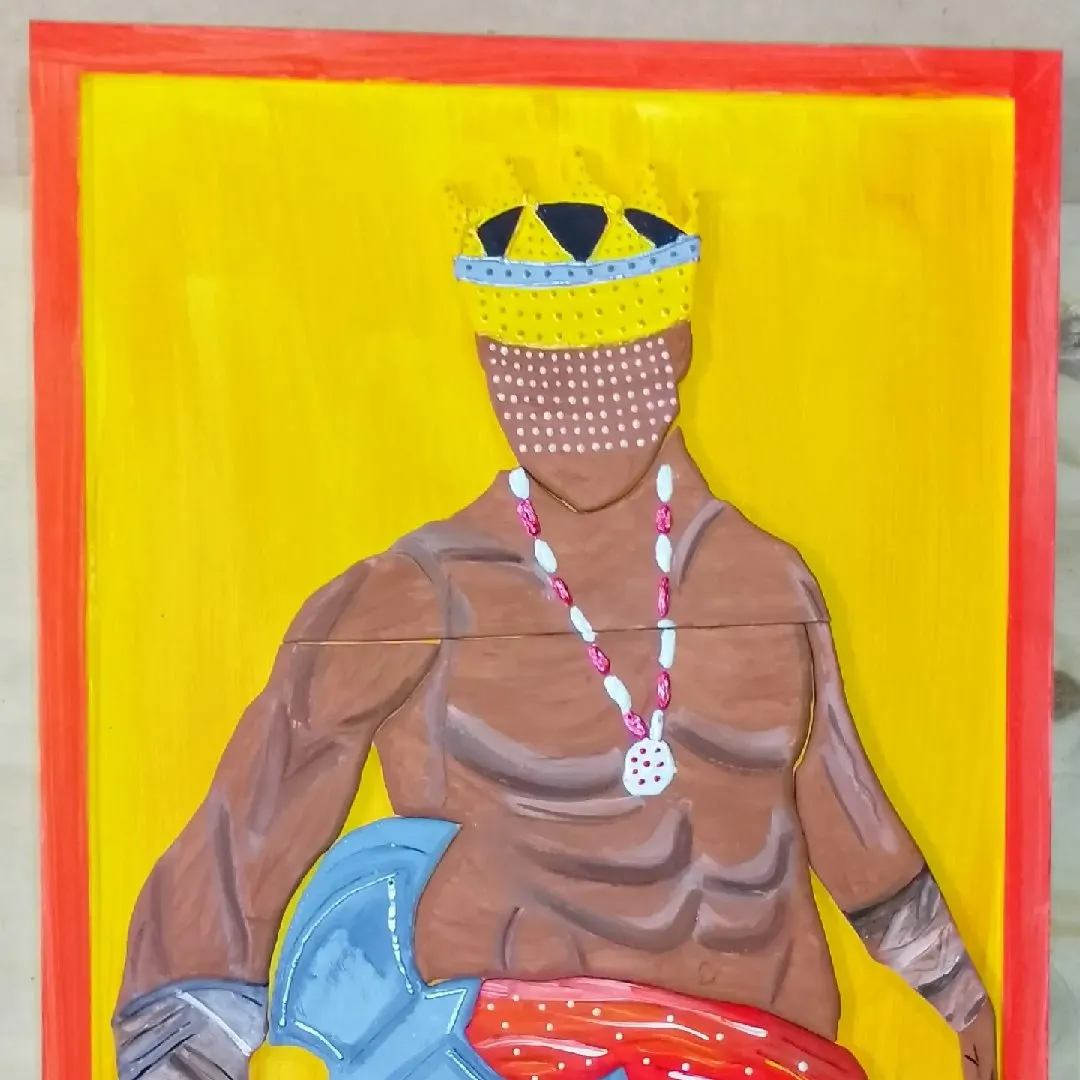 Quadro Xangô - artesanato feito à mão por Abilona Art