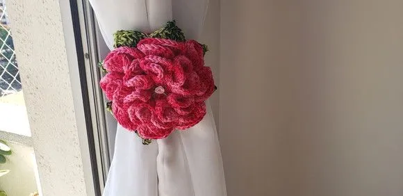 Prendedor de Cortinas Maxi Flor Pink Mesclado 01 Unidade - foto 2