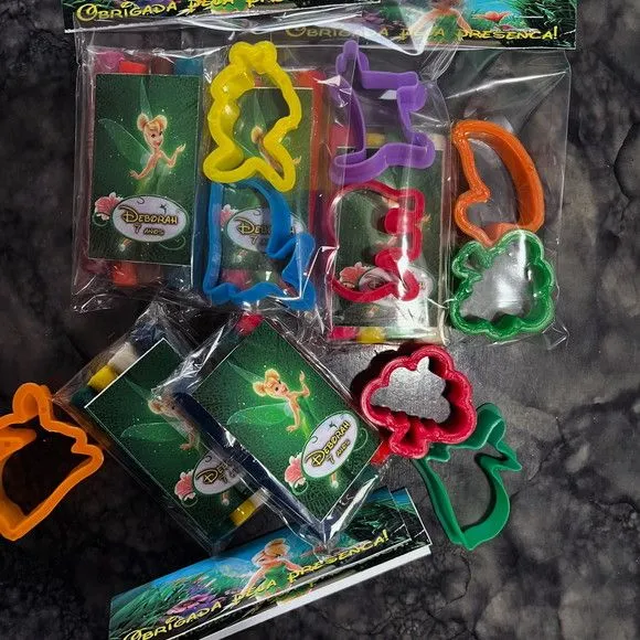 Massinha Modelar Tinker Bell Personalizada - feito à mão por Artmanha Lembrancinhas
