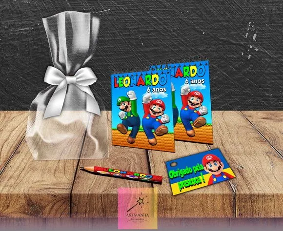 Bloquinho Super Mario Personalizado