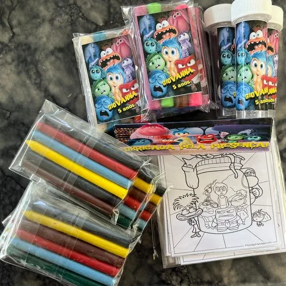 Kit Massinha + Giz + Bolha Divertidamente Personalizado