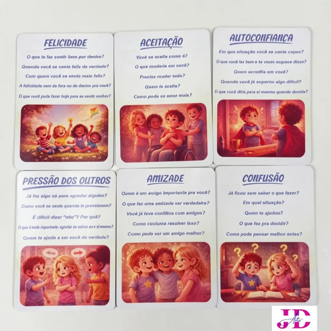 Cartas Das Emoções Para Terapia Infantil E Inteligência Emocional JD Arte - foto 2